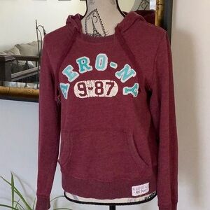 Aeropostale Women's Burgundy Hoodie